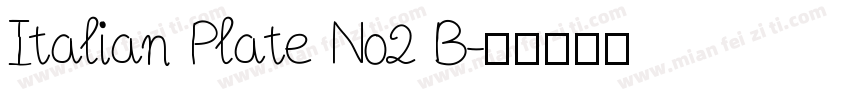 Italian Plate No2 B字体转换